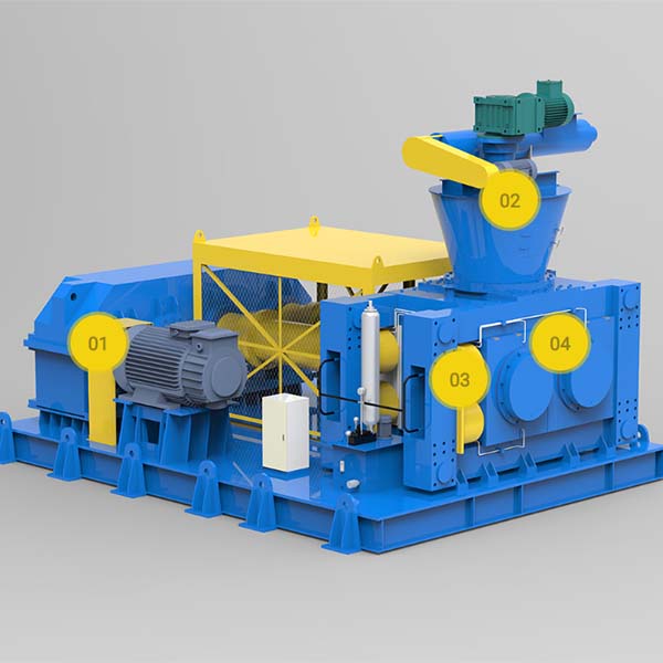 Hydraulic roller press granulation machine